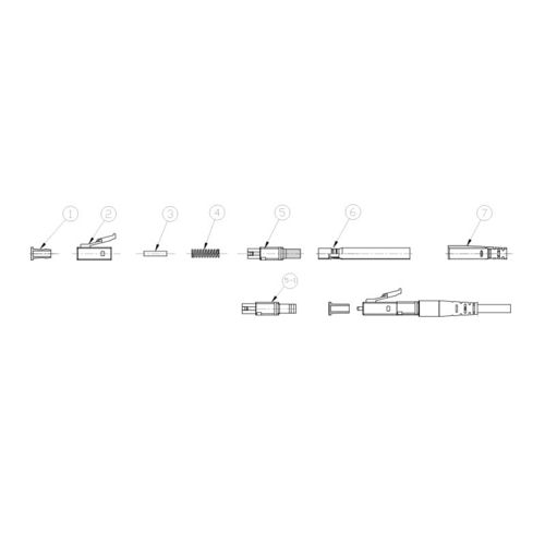 LC fiber optic connectors terminal kits with UL94 V-0 and IEC61754-20