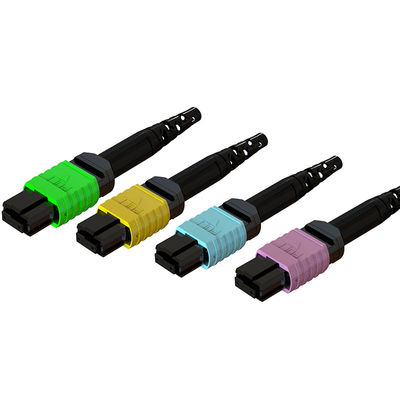 High Temperature Stability MPO Fiber Patch Cord Connector For Fiber Communication