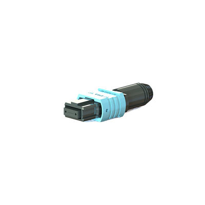 Good price Mini 36mm MPO Optical Connector Aqua Fiber Optic Pigtail Connector online